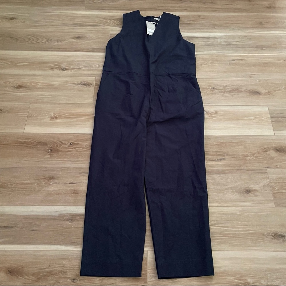 Everlane Structured Cotton Jumpsuit in Navy 16